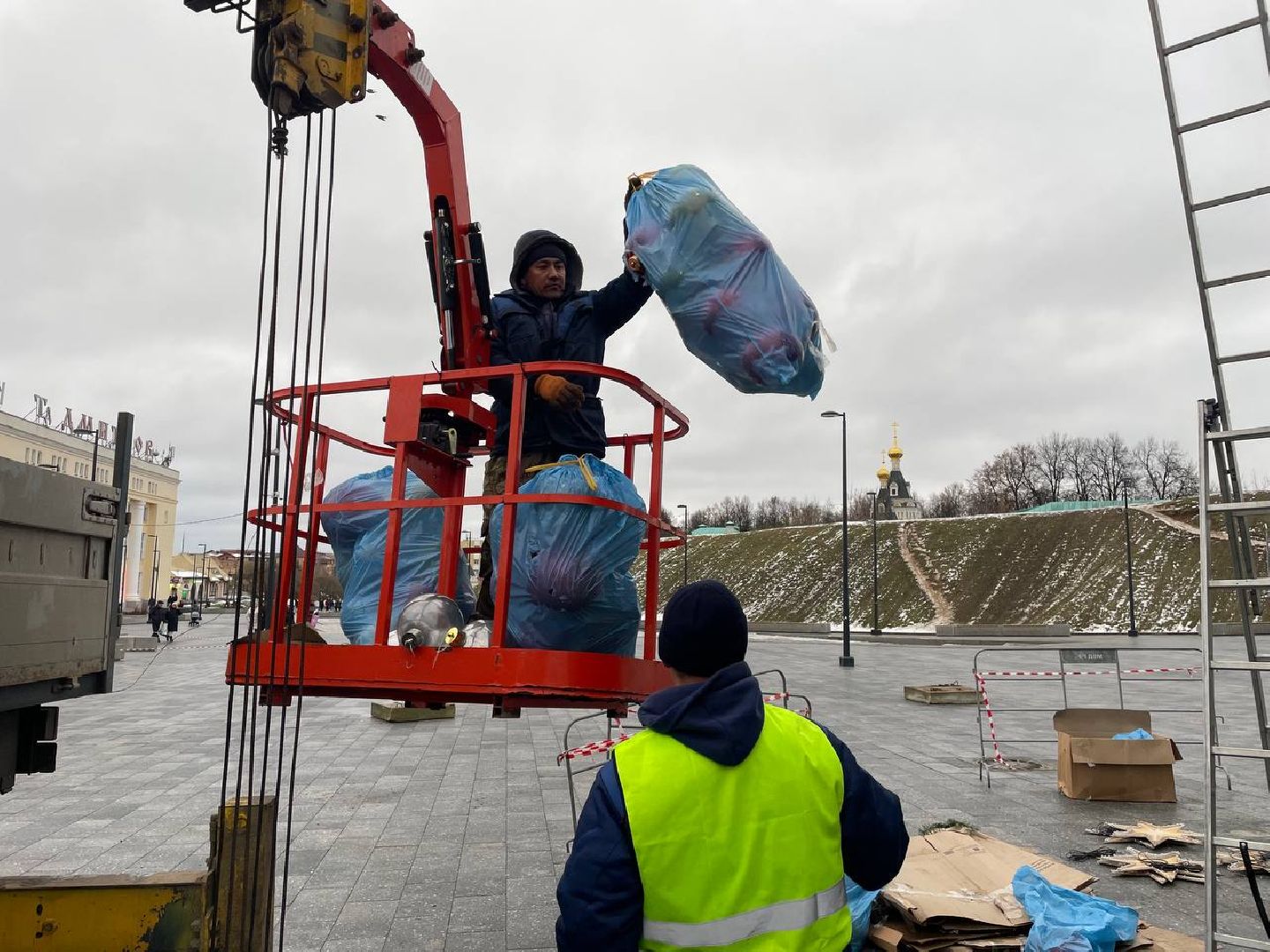 дмитров, советская площадь, зима в подмосковье, вертикалки,