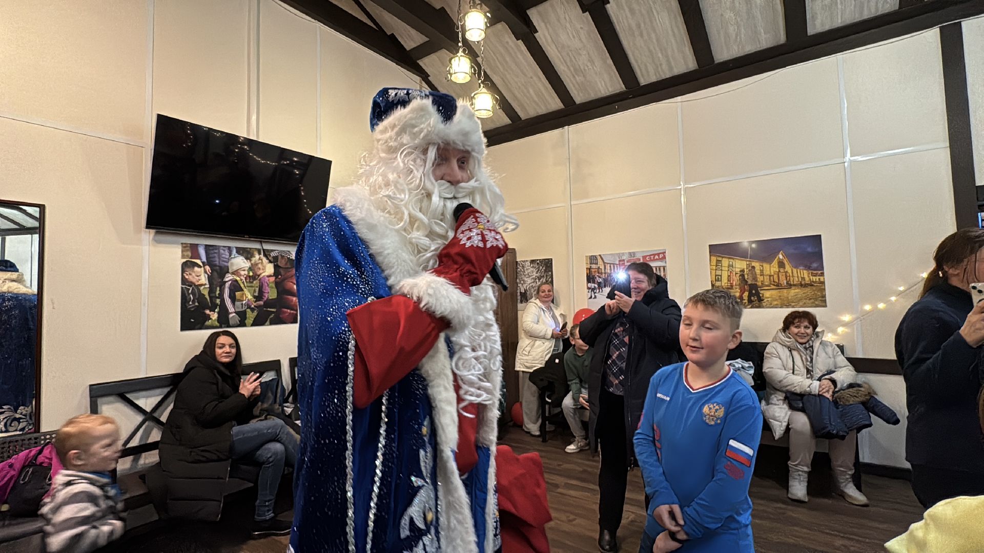 Одинцовский парк, зима в подмосковье, открытие сезона, Вертикалка, дед мороз и снегурочка,