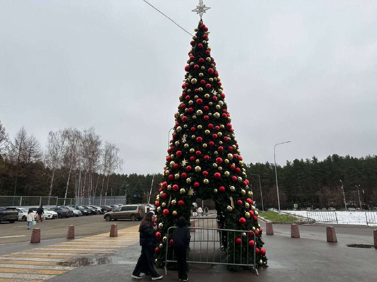 новый год, украшение города к новому году, домодедедово,