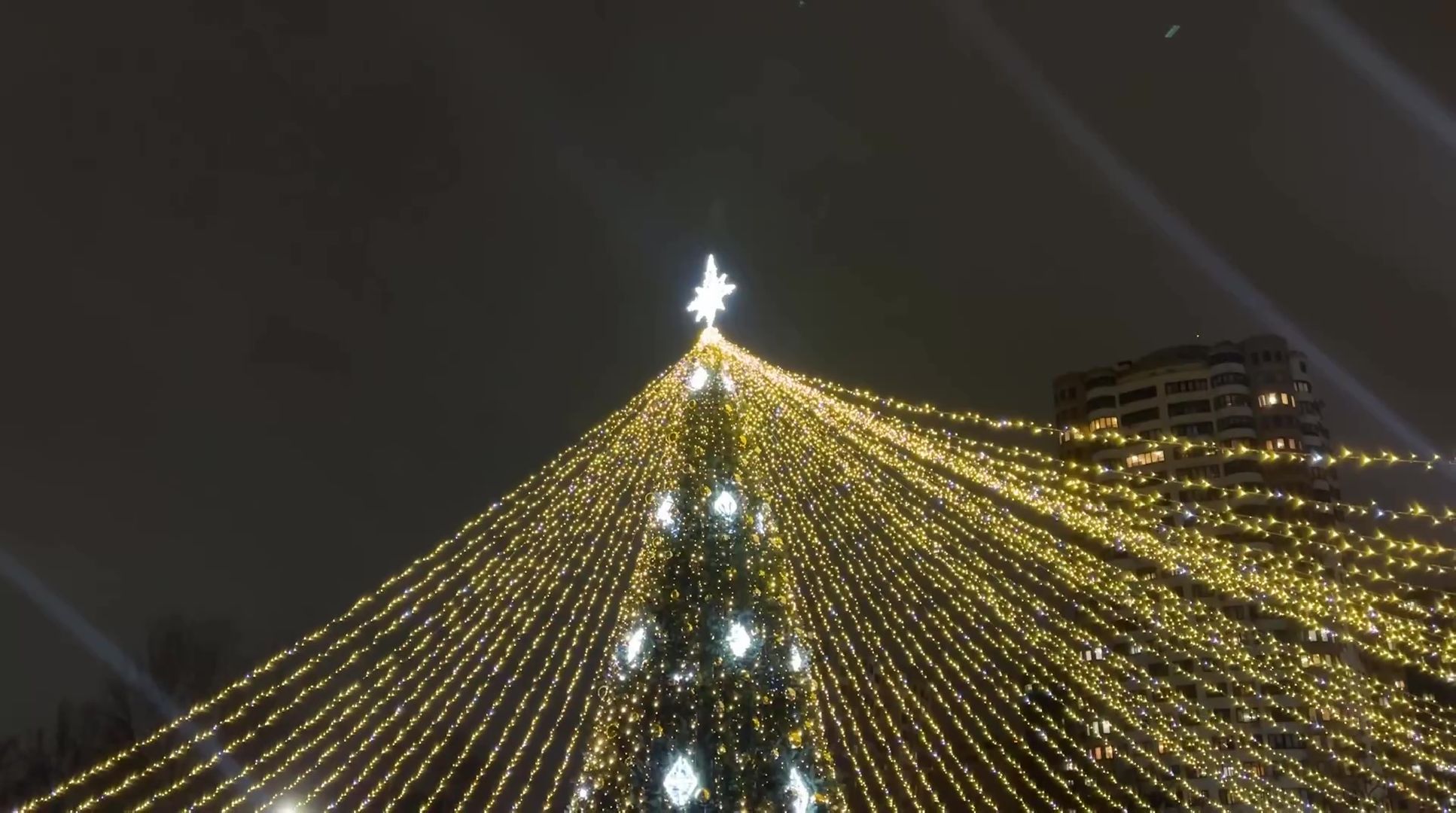 Реутов, вертикалки, зажжение елки, елочка гори, огни, новый год, сказочные персонажи, Дед Мороз,