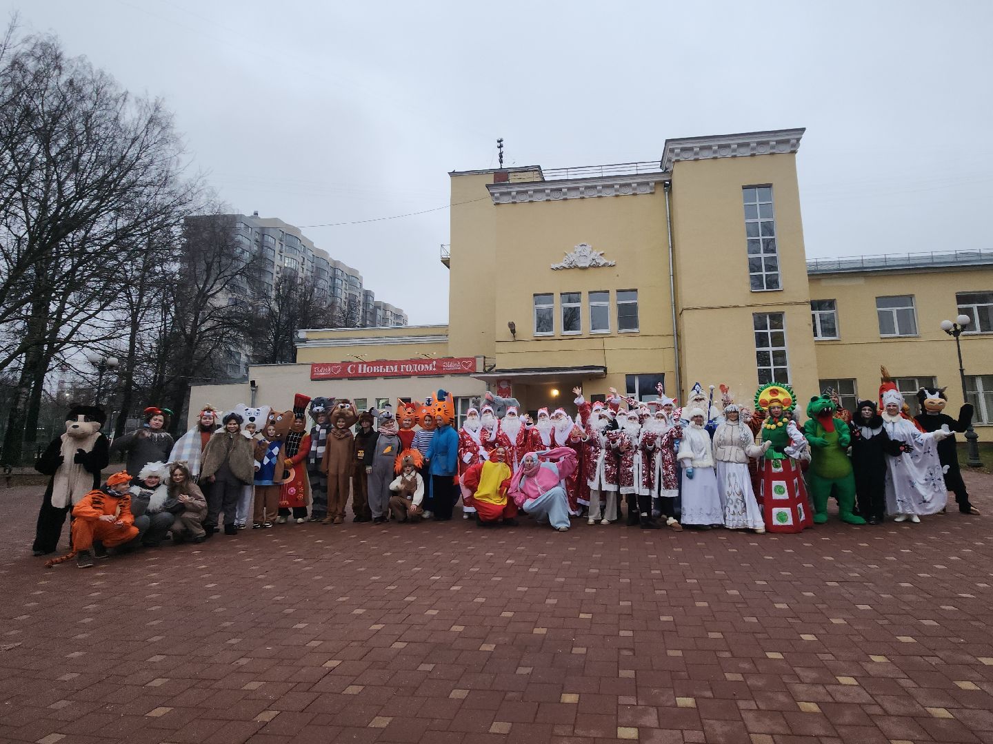 подольск, парк талалихина, зима в подмосковье, парад сказочных героев, вертикалки,