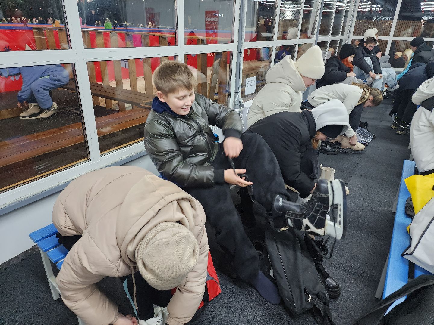 зима в подмосковье, Московская область, Егорьевск, Подмосковье, Каток, каток в парке,