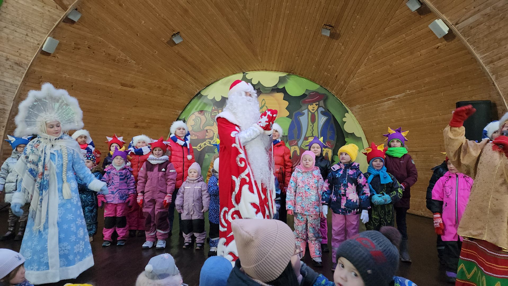 красногорск, зима в подмосковье, детский городок сказочный, световое шоу, дед мороз, елочка зажгись,