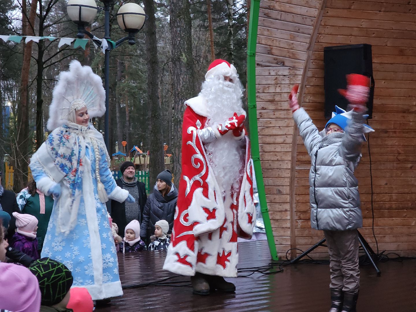 красногорск, зима в подмосковье, детский городок сказочный, световое шоу, дед мороз, елочка зажгись,