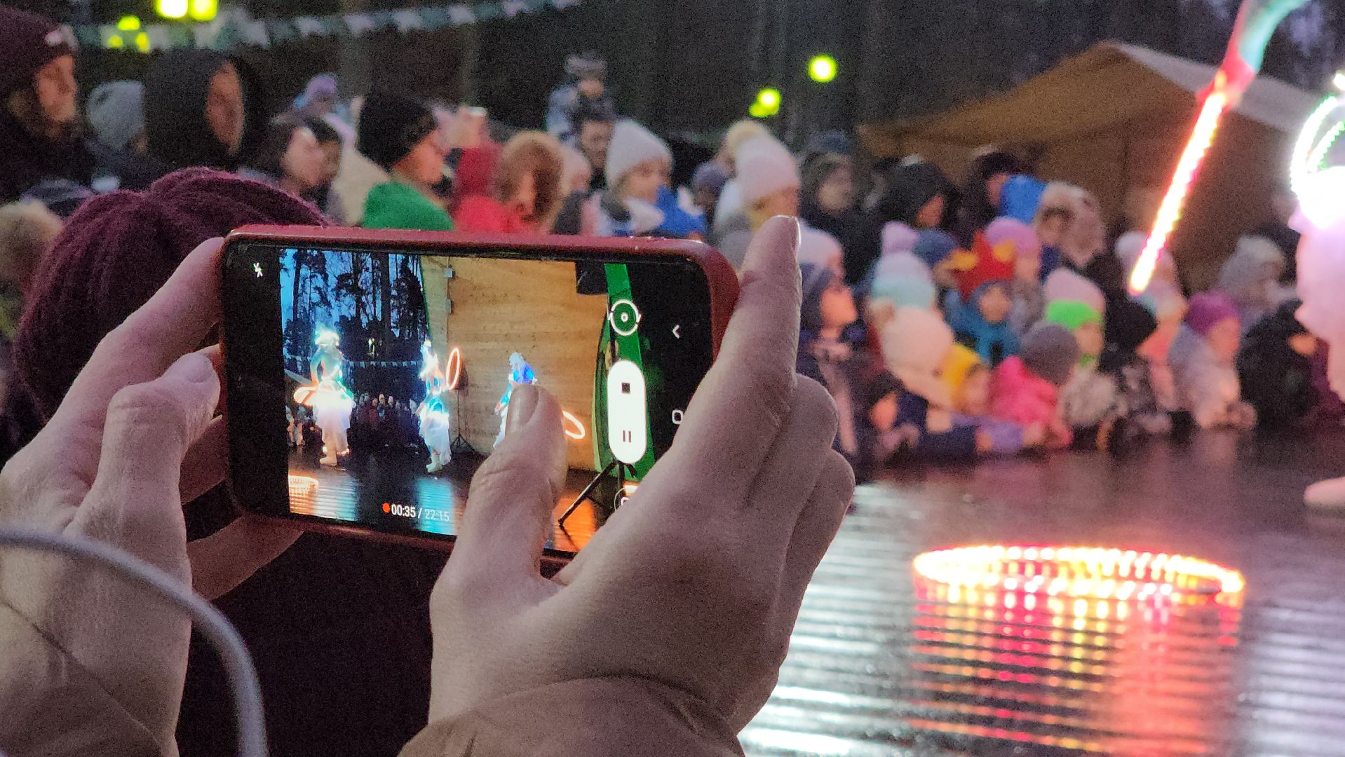 красногорск, зима в подмосковье, детский городок сказочный, световое шоу, дед мороз, елочка зажгись,