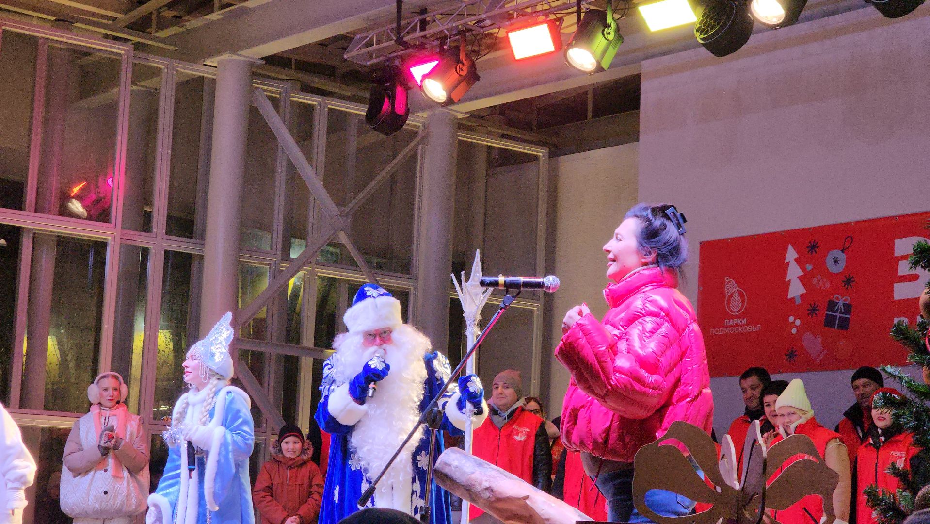 Зима, дед мороз и снегурочка, Лобня, Елка, Зима в Подмосковье, вертикалки,