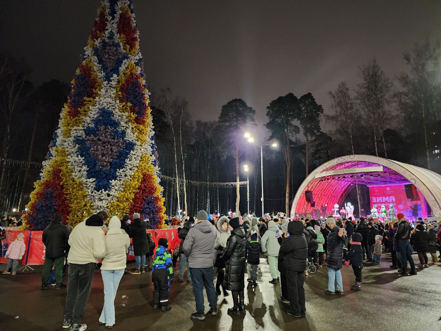 общество, жители, ногинск, парки подмосковья, новогодняя елка, огненное шоу, дети, вертикалки, зима в подмосковье,