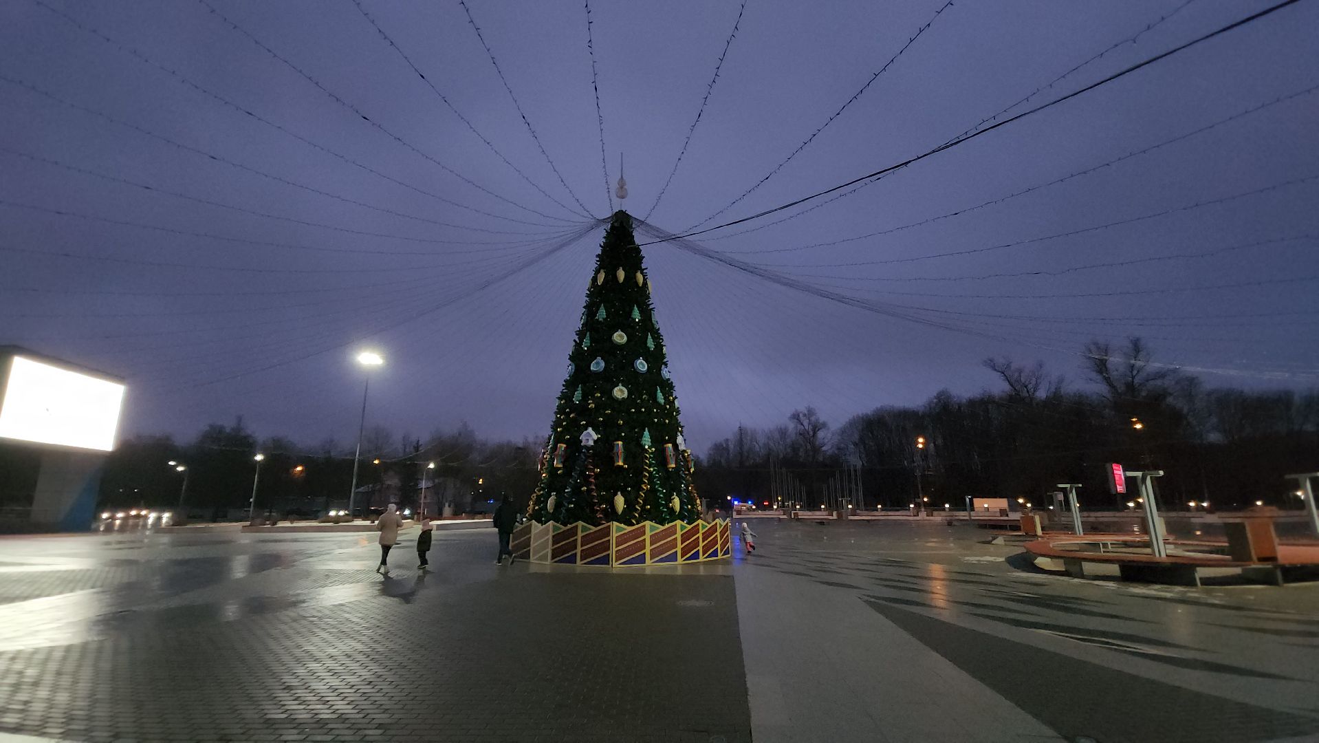 зима в подмосковье, красногорск, ёлка,