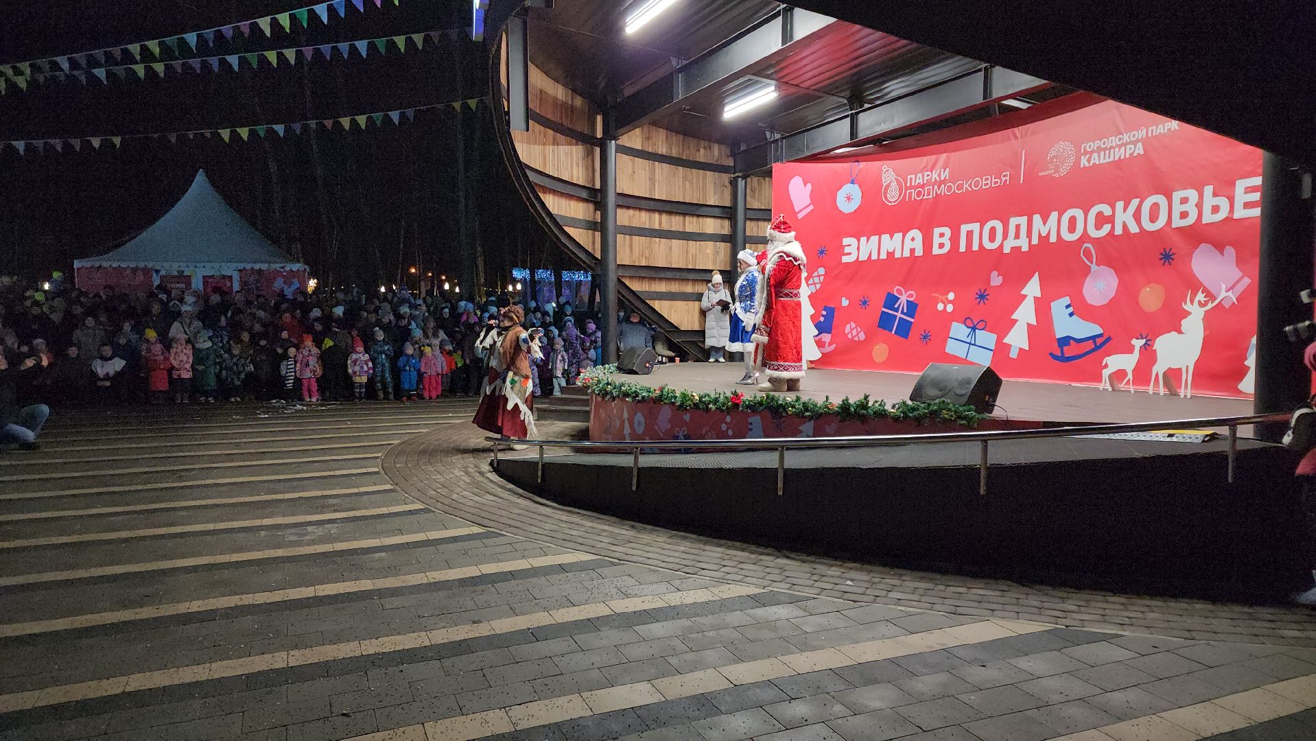 кашира, парк, открытие зимнего сезона, новогодняя елка, вертикалки,зима в подмосковье,