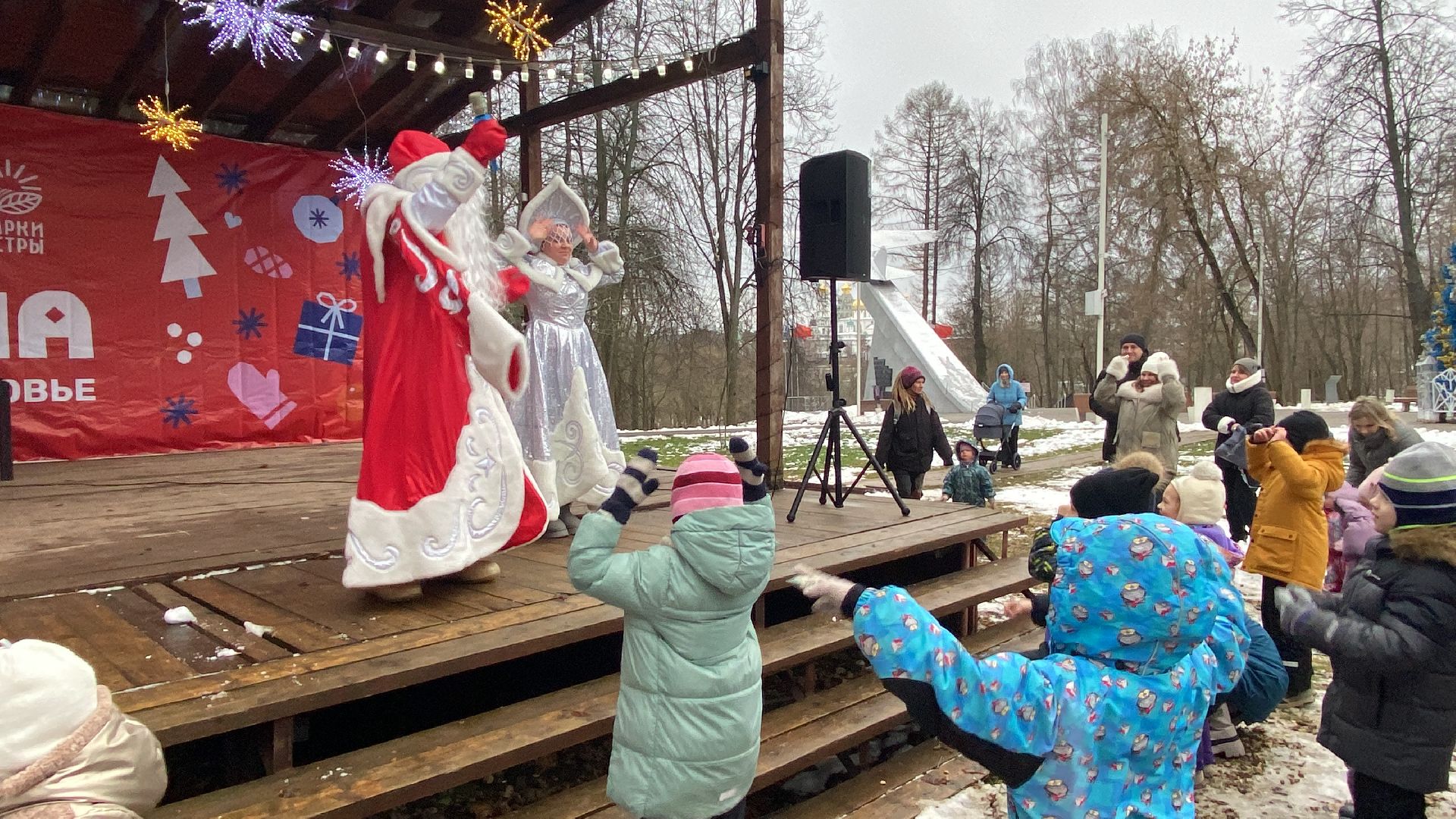 зима в подмосковье, Парк, Дети, вертикалки,