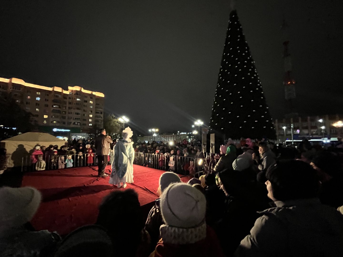 вертикальное видео, наро-фоминск, цдк звезда, дед мороз и снегурочка, зима в Подмосковье, вертикалка