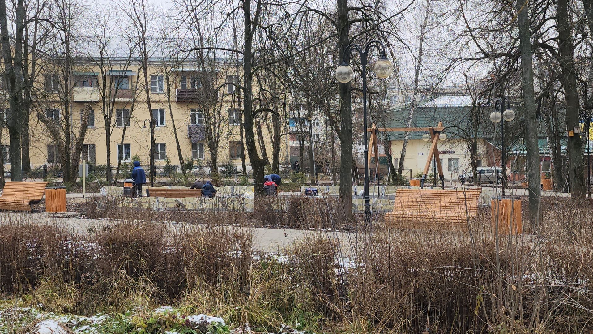 благоустройство сквера, серпухов, поселок пролетарский, дк лира, добродел, вертикалки,