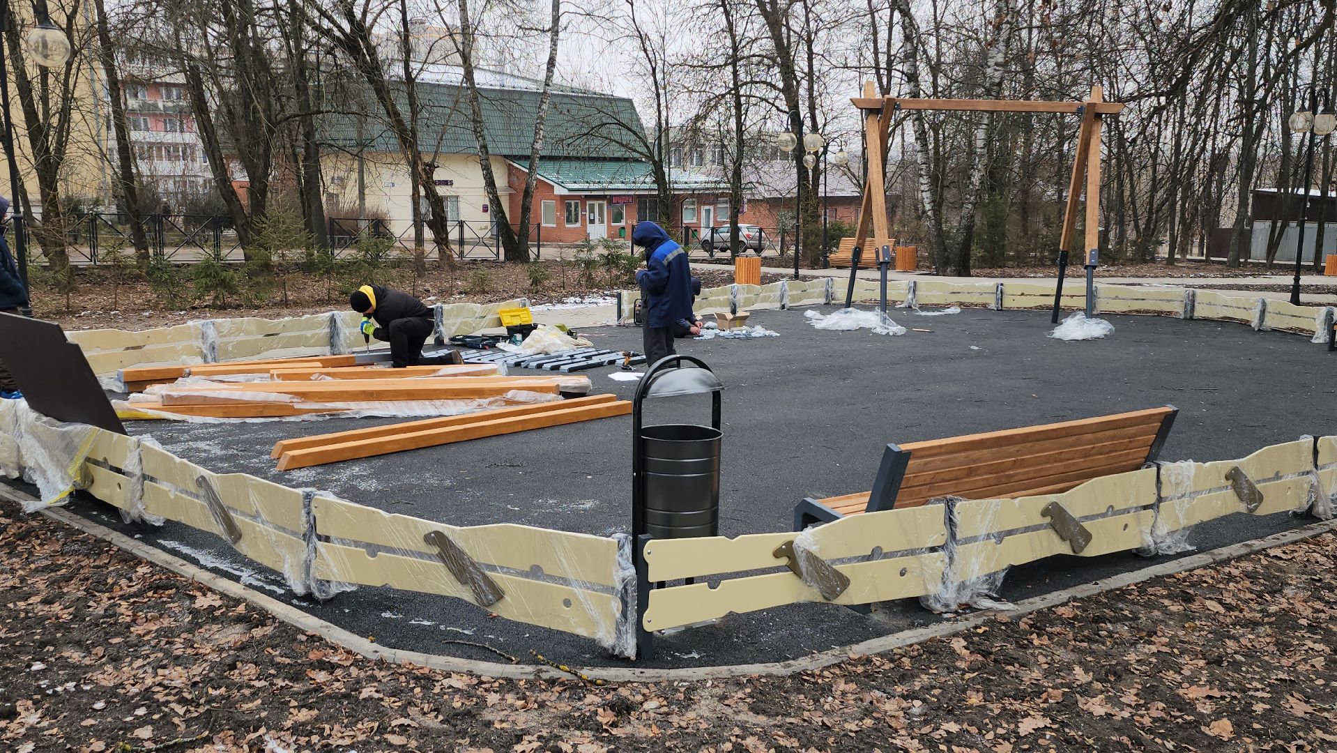 благоустройство сквера, серпухов, поселок пролетарский, дк лира, добродел, вертикалки,