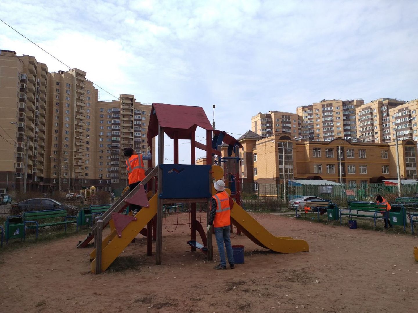 благоустройство, детские площадки, Лосино-Петровский