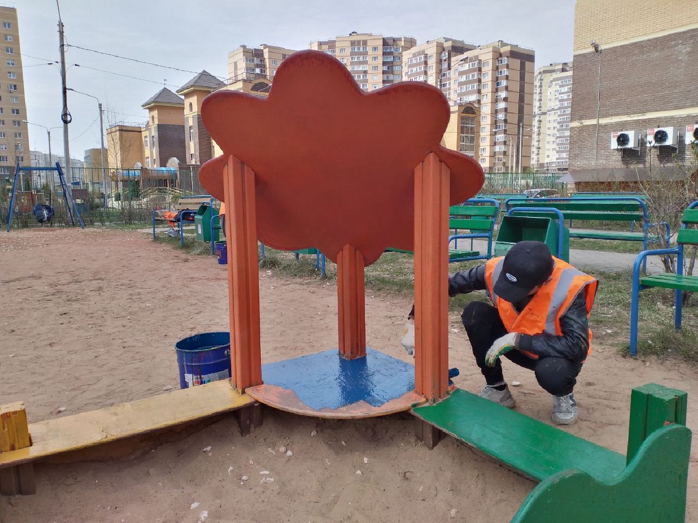 благоустройство, детские площадки, Лосино-Петровский