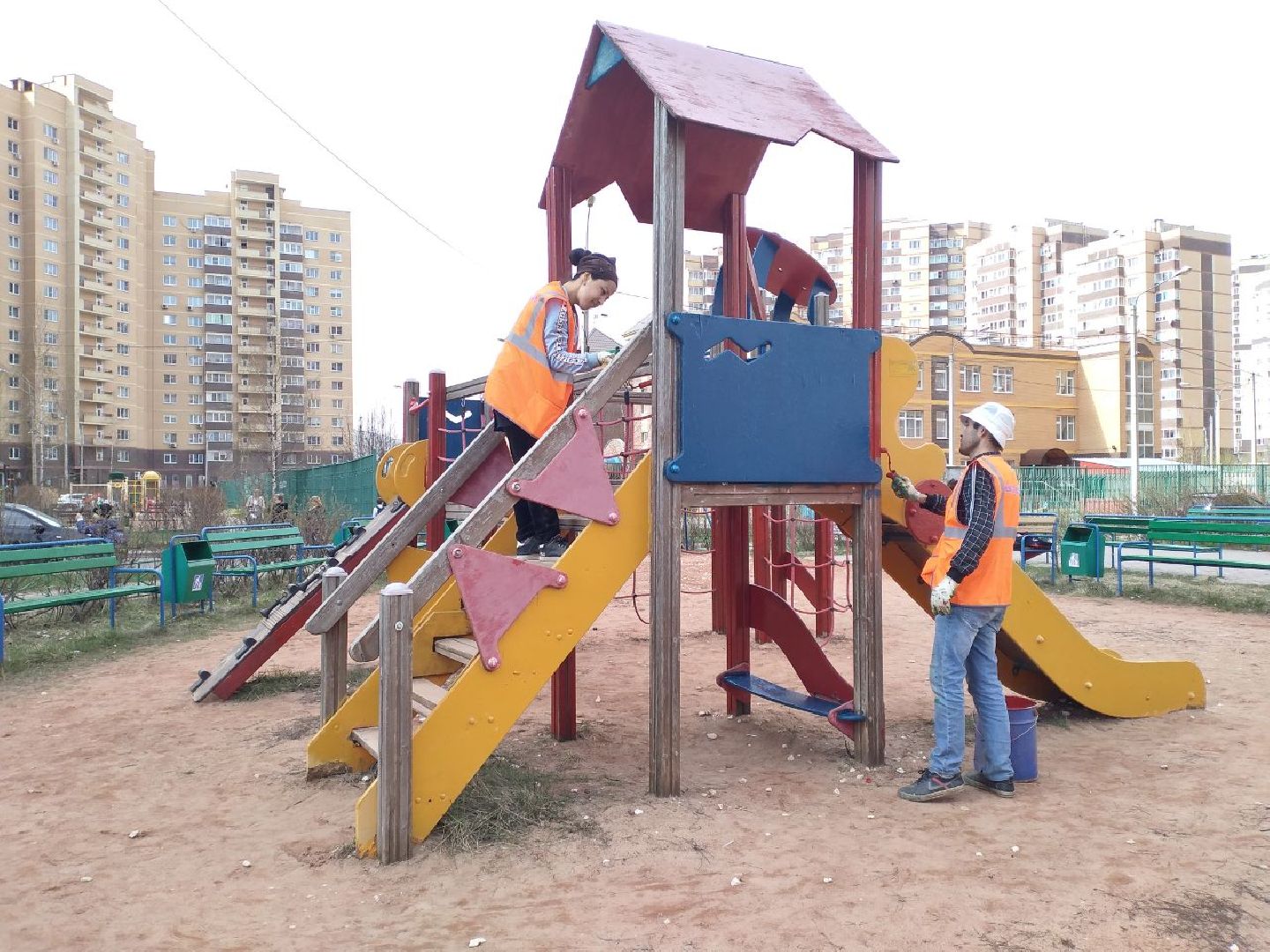 благоустройство, детские площадки, Лосино-Петровский
