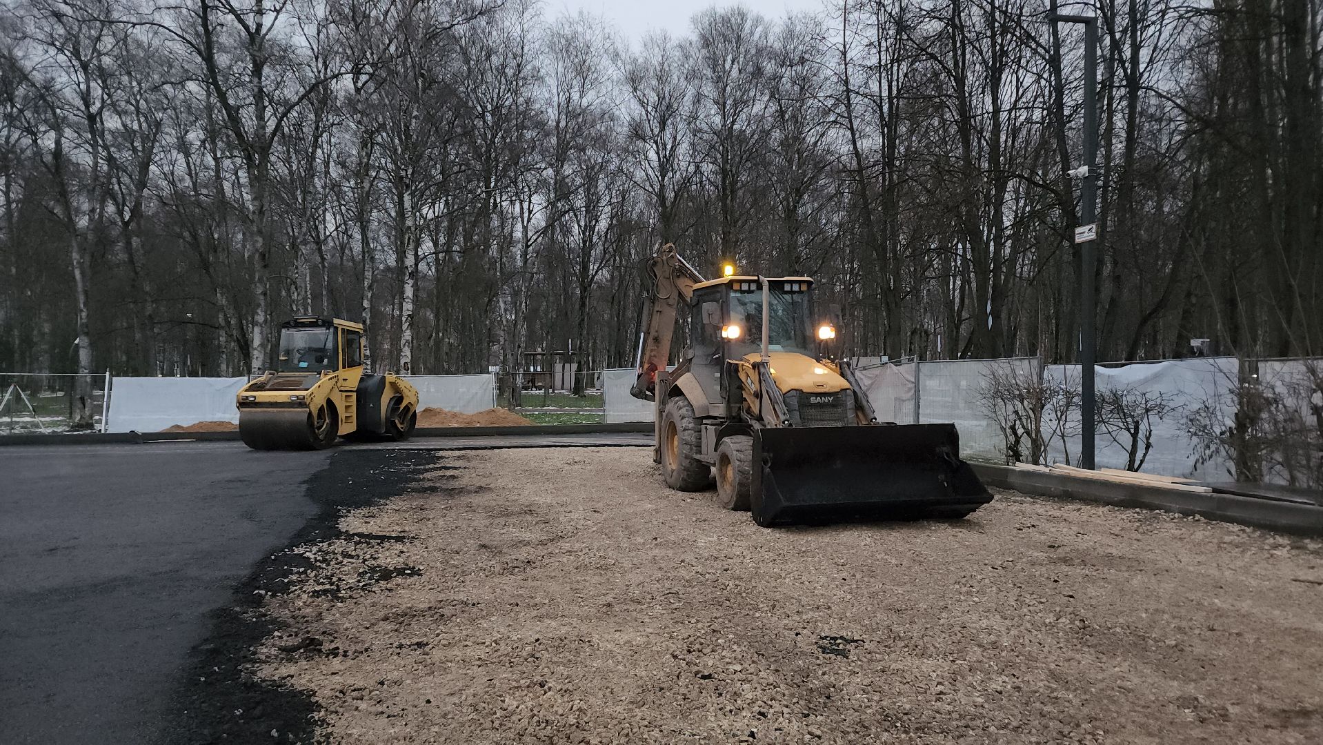 Укладка асфальта, Мемориал, Асфальтирование, Лобня, вертикалки,