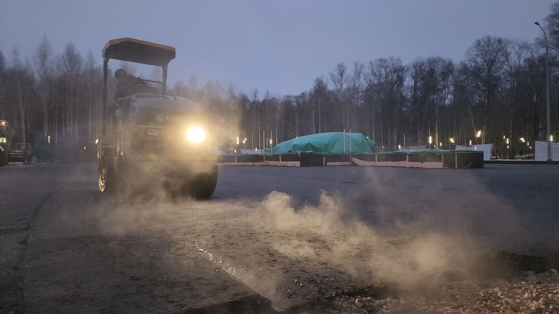 Укладка асфальта, Мемориал, Асфальтирование, Лобня, вертикалки,