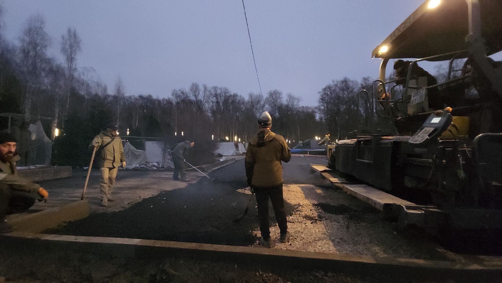 Укладка асфальта, Мемориал, Асфальтирование, Лобня, вертикалки,