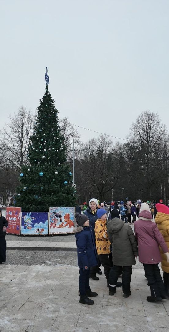 елка, площадь, зимний сезон, сказочные герои, дед мороз, вертикалки,