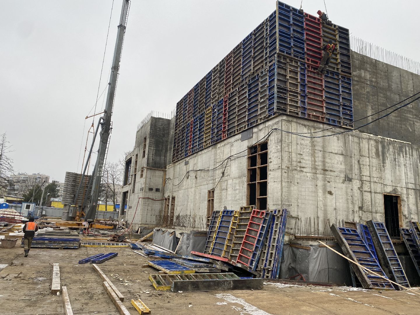 Подмосковье, Строительство, ФОК, микрорайон Авиационный, спорт, Домодедово, Бассейн, вертикалки,