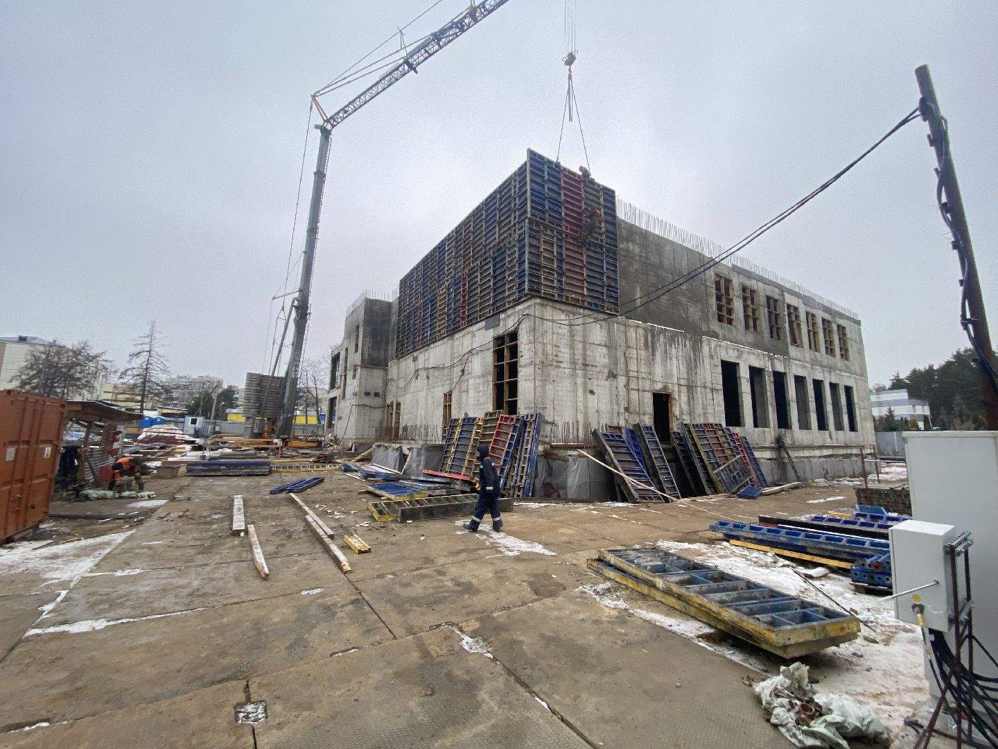 Подмосковье, Строительство, ФОК, микрорайон Авиационный, спорт, Домодедово, Бассейн, вертикалки,