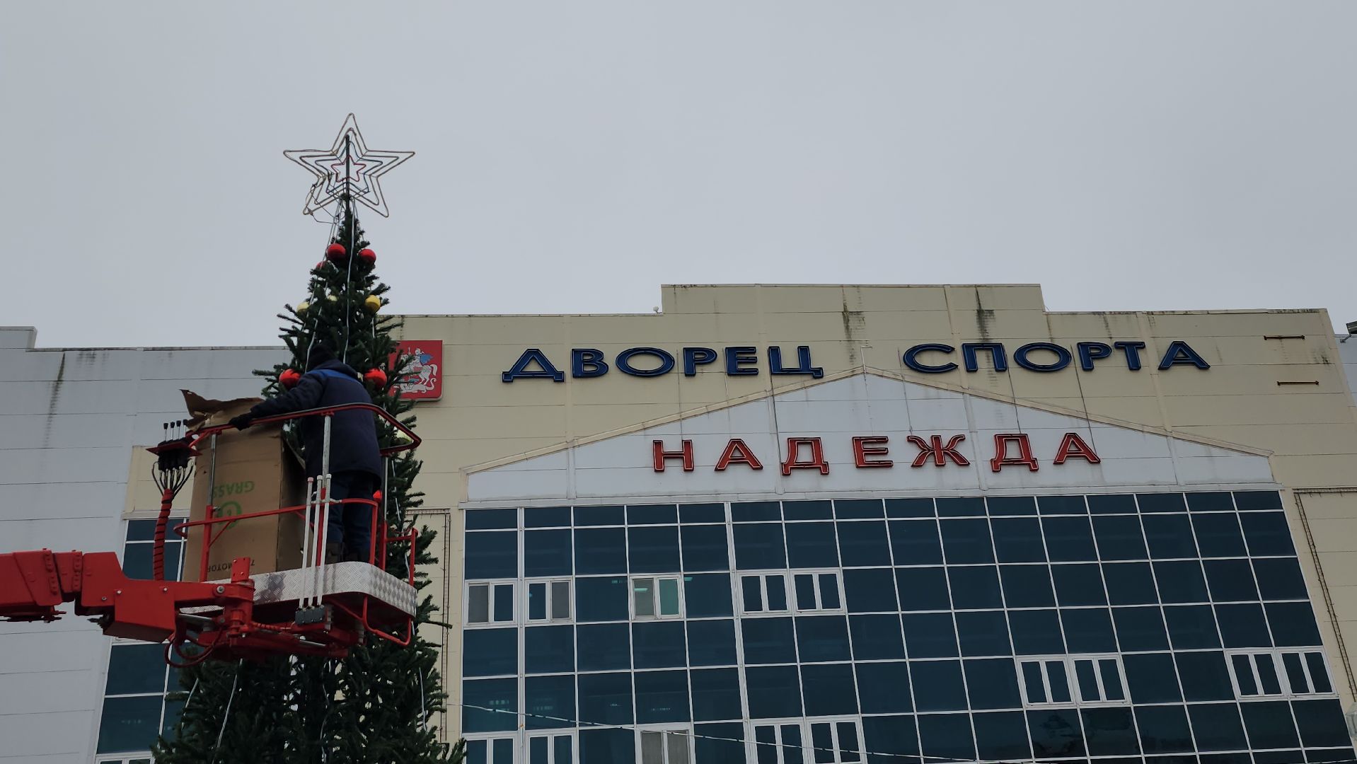 серпухов, зима в подмомсковье, ёлка, поселок большевик, дс надежда, вертикалки,