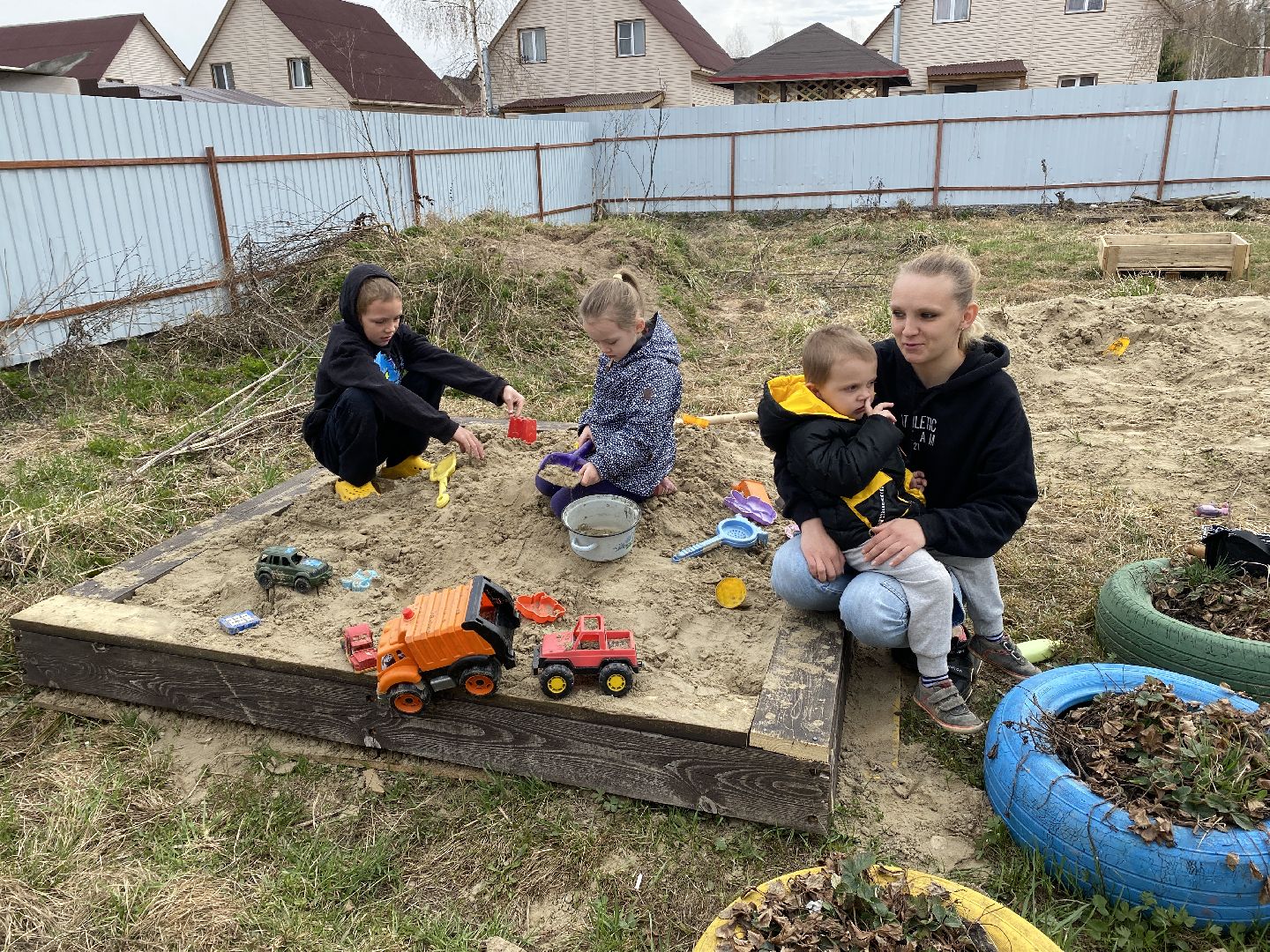 Чехов, многодетная мама, песочница, благоустройство, дети