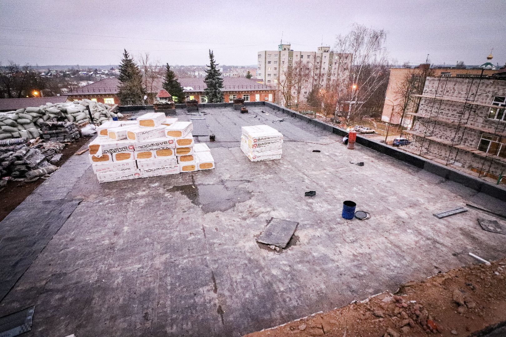 Клин, общество, строительство, ремонт школы, вертикалки,