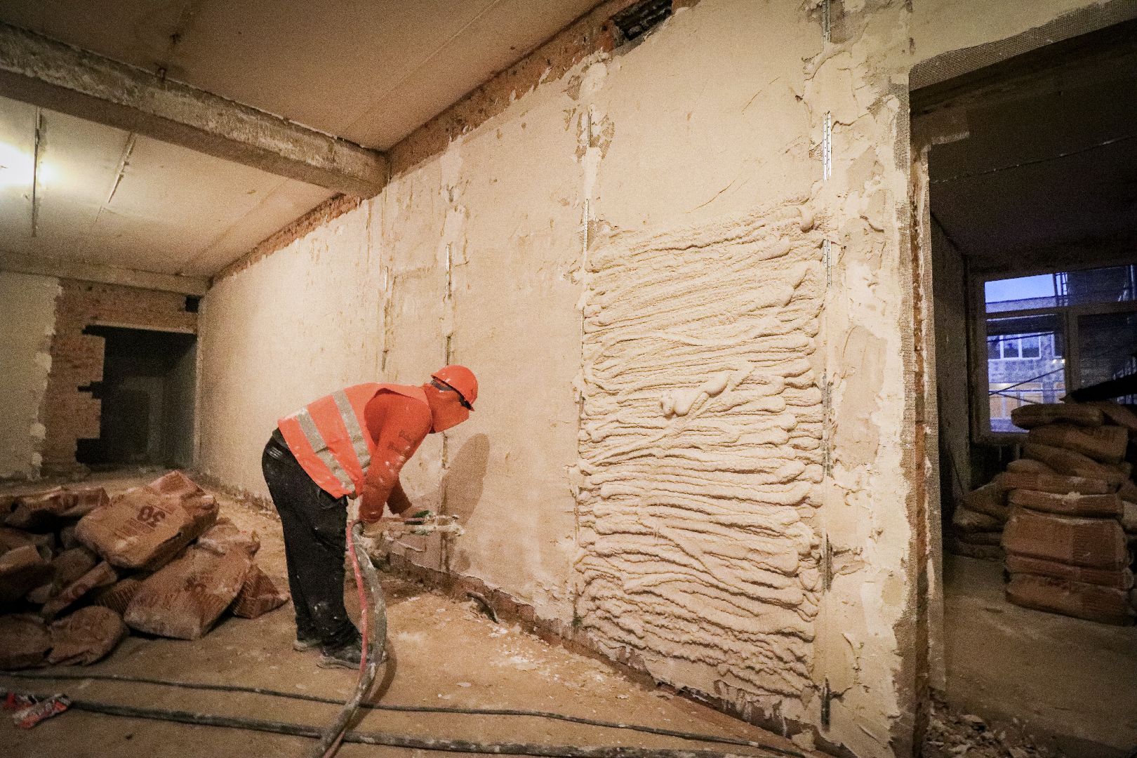 Клин, общество, строительство, ремонт школы, вертикалки,