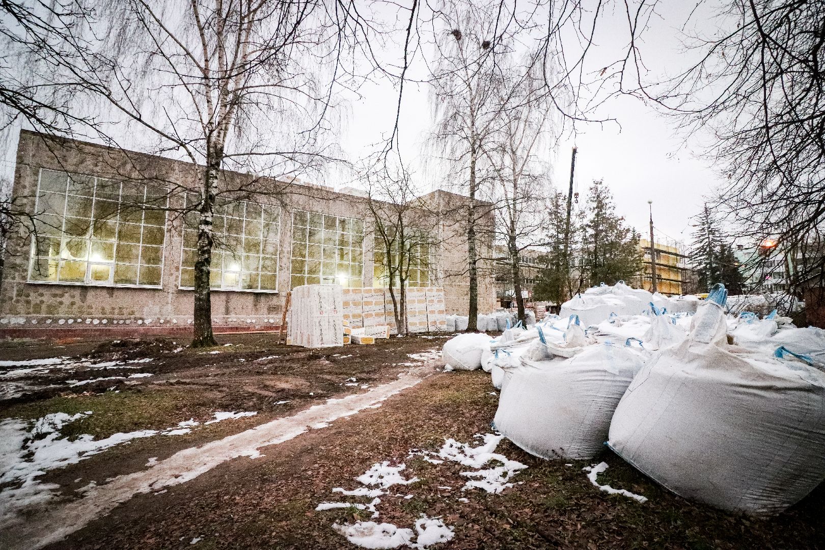 Клин, общество, строительство, ремонт школы, вертикалки,