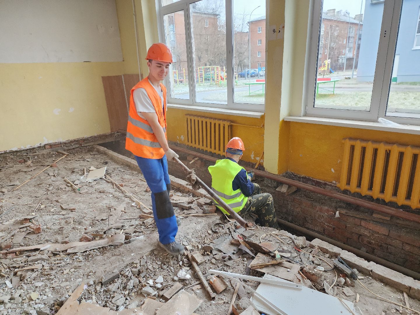 серпухов, подмосковье, капремонт школы, обновление, 17 школа, президентская программа, вертикалки,