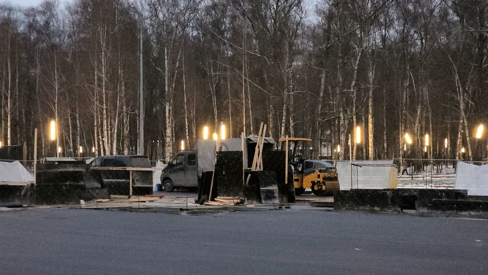 Асфальтирование, Лобня, Благоустройство, Мемориал, вертикалки,