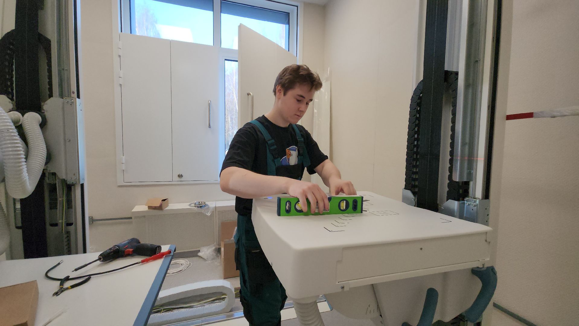 новая поликлиника, Лобня, Строительство, вертикалки,