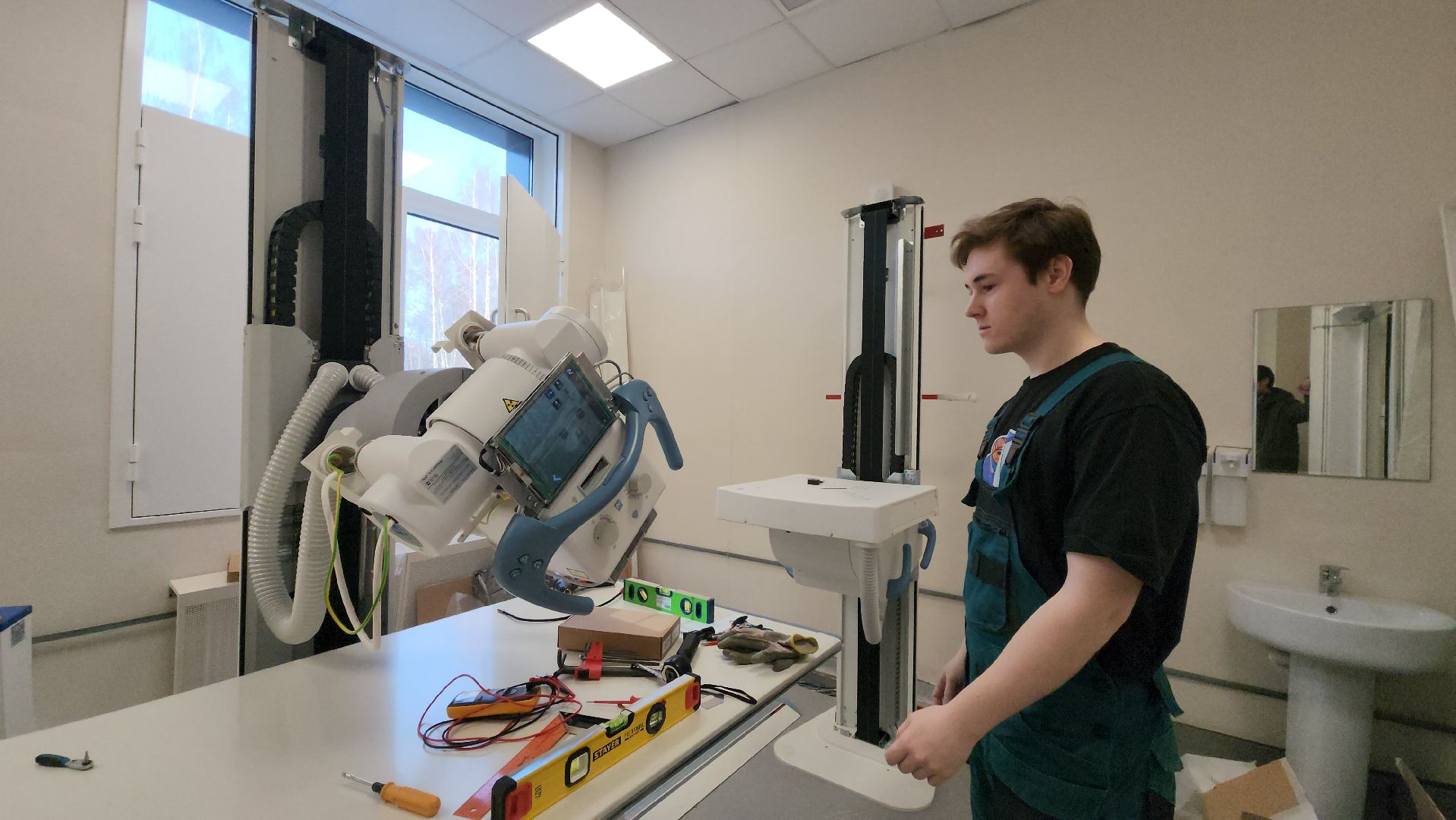 новая поликлиника, Лобня, Строительство, вертикалки,