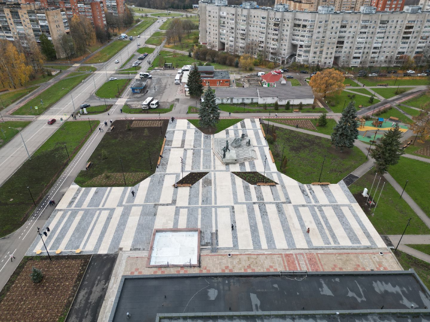 видео с коптера, черноголовка, благоустройство,