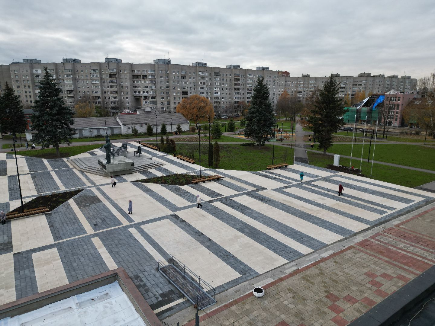 видео с коптера, черноголовка, благоустройство,