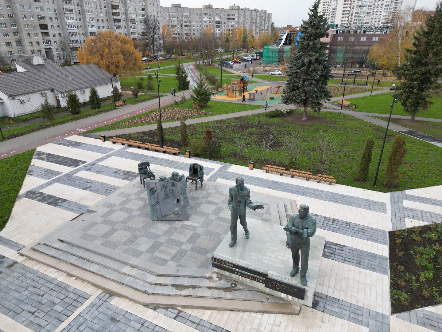 видео с коптера, черноголовка, благоустройство,