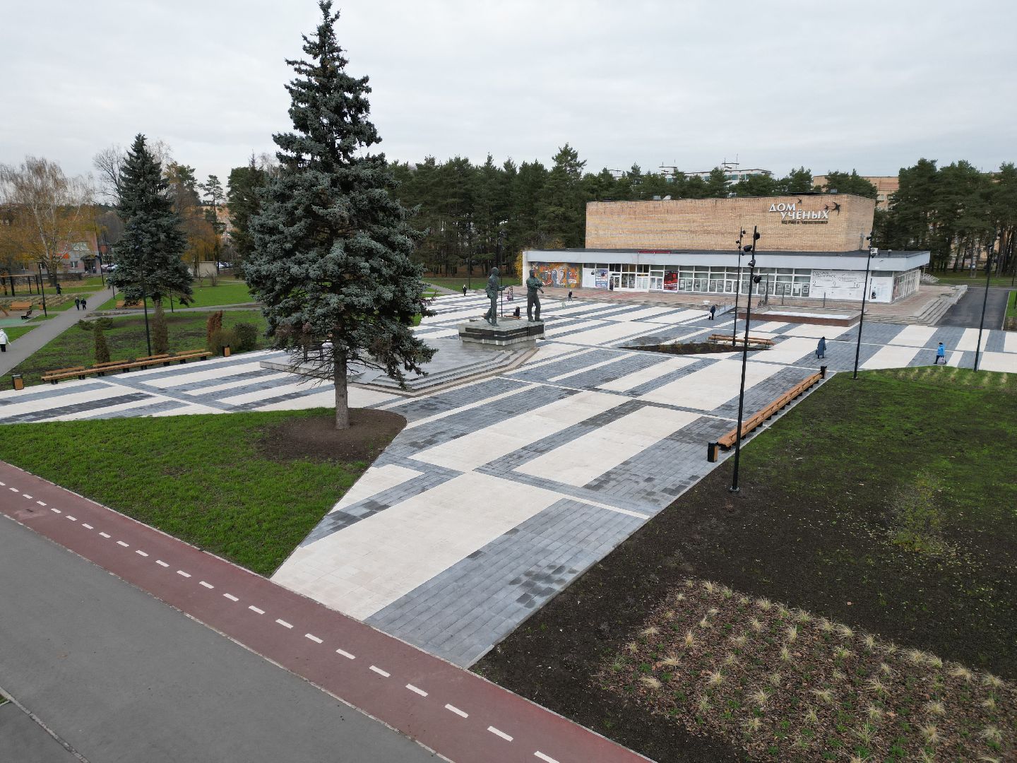 видео с коптера, черноголовка, благоустройство,