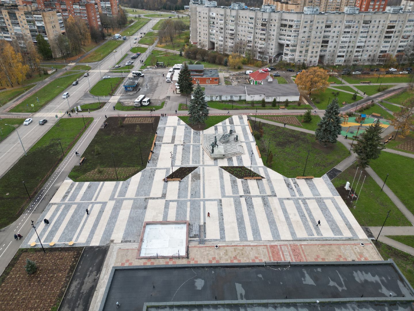 видео с коптера, черноголовка, благоустройство,