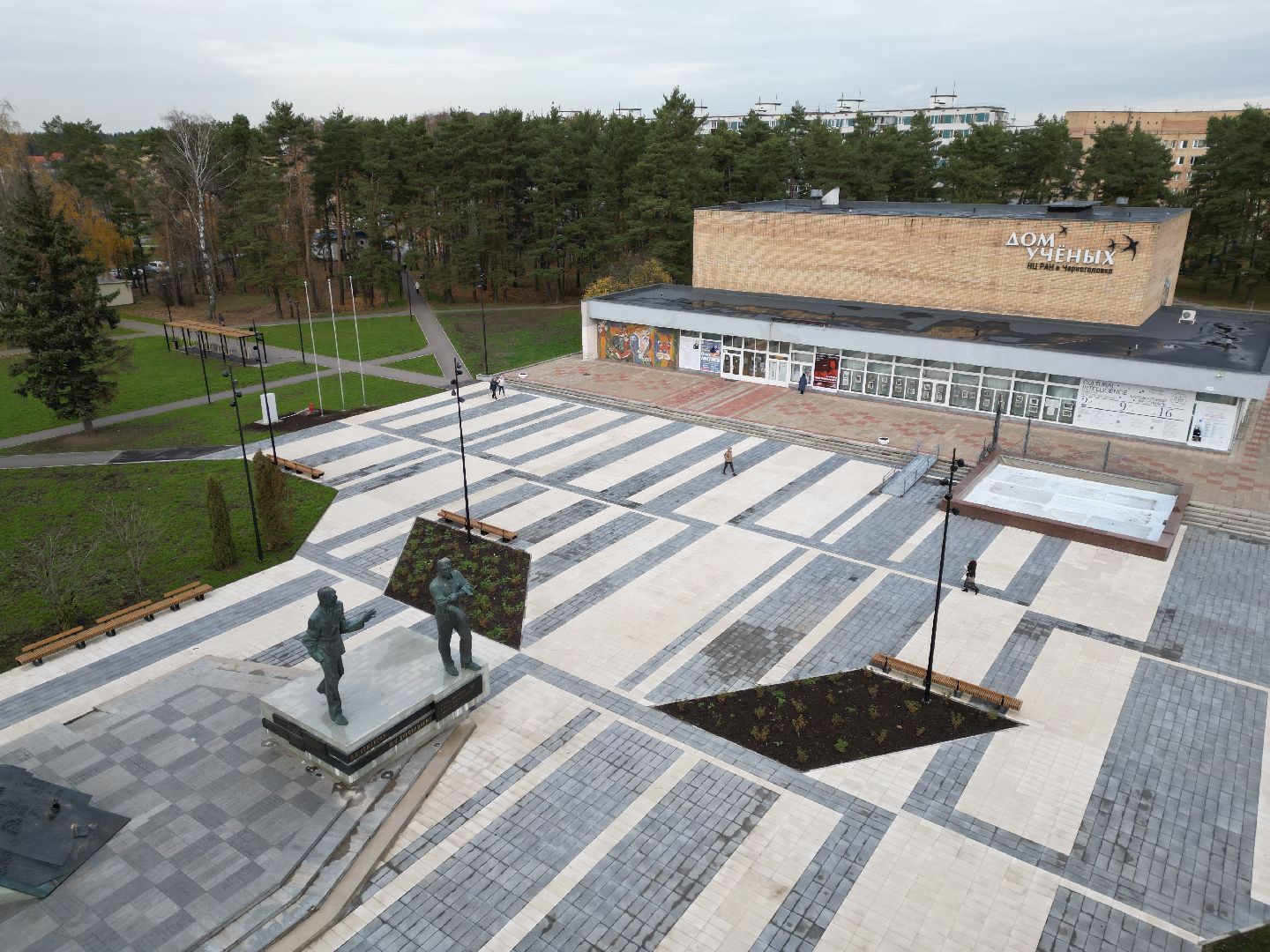 видео с коптера, черноголовка, благоустройство,