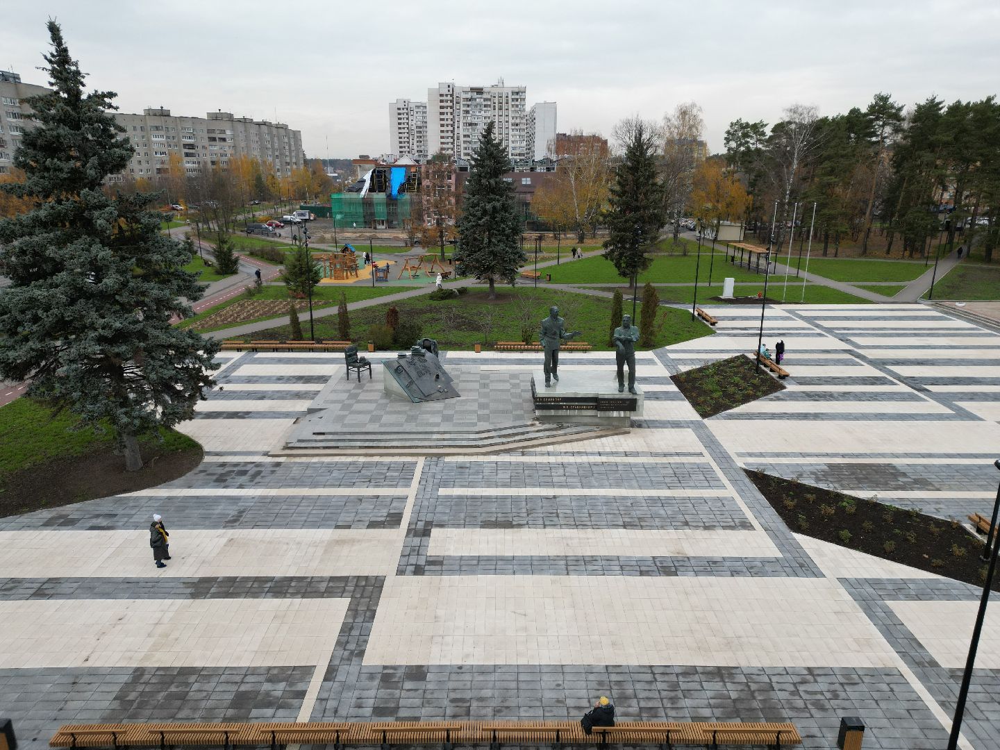 видео с коптера, черноголовка, благоустройство,