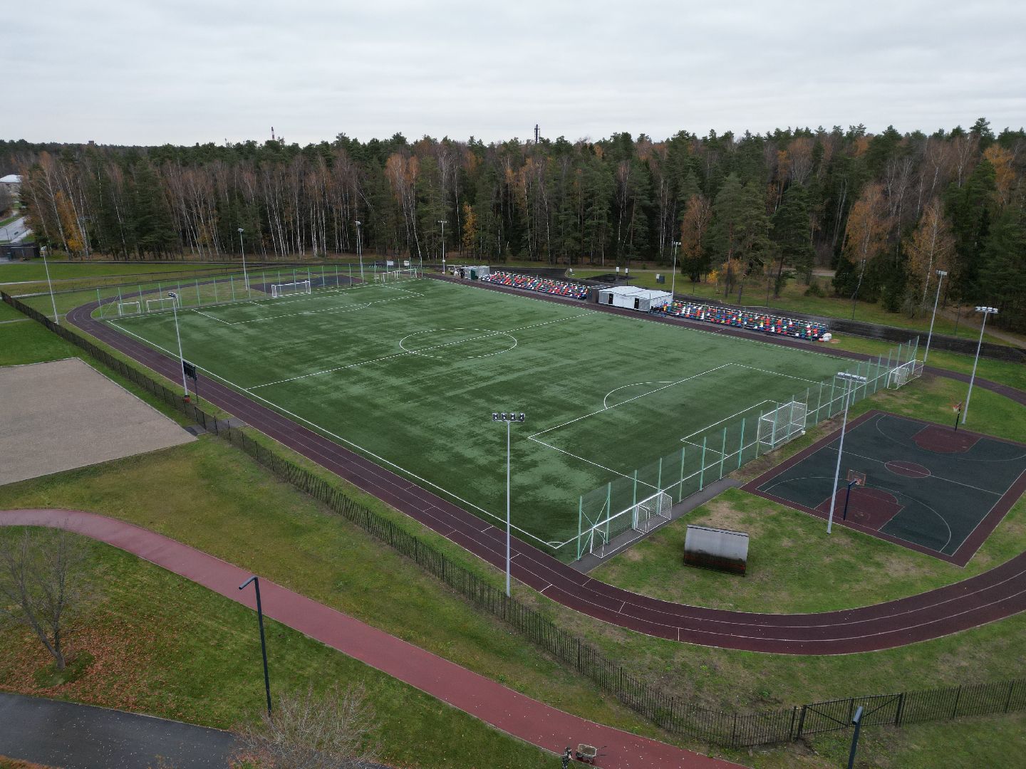 видео с коптера, стадион, черноголовка, футбол,