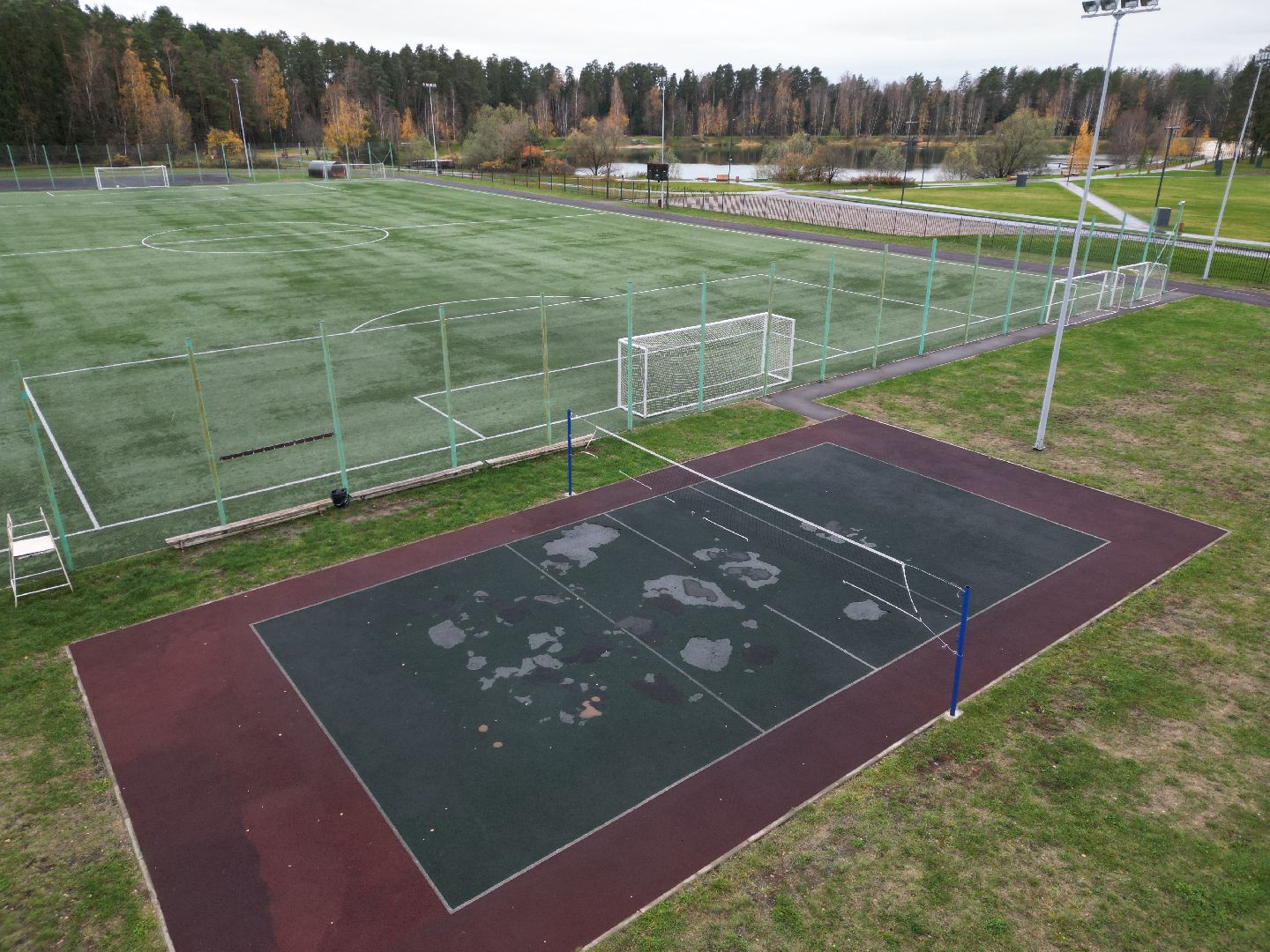 видео с коптера, стадион, черноголовка, футбол,