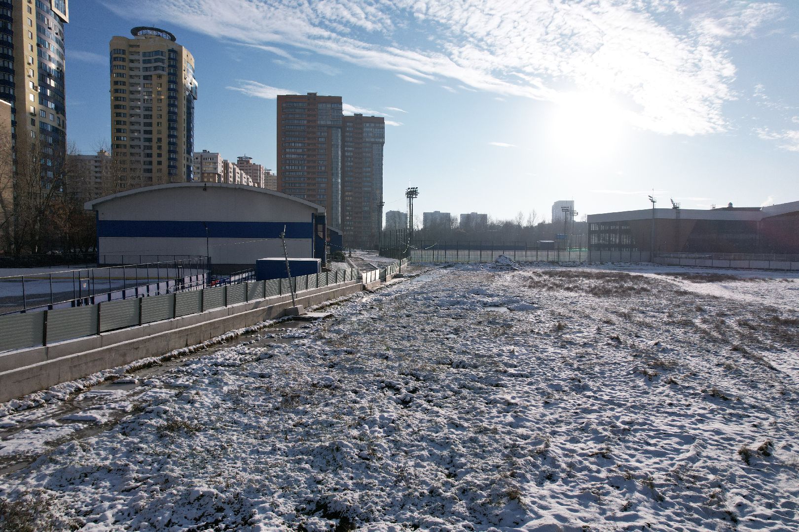 видео с коптера, реутов, спорт, стадион,