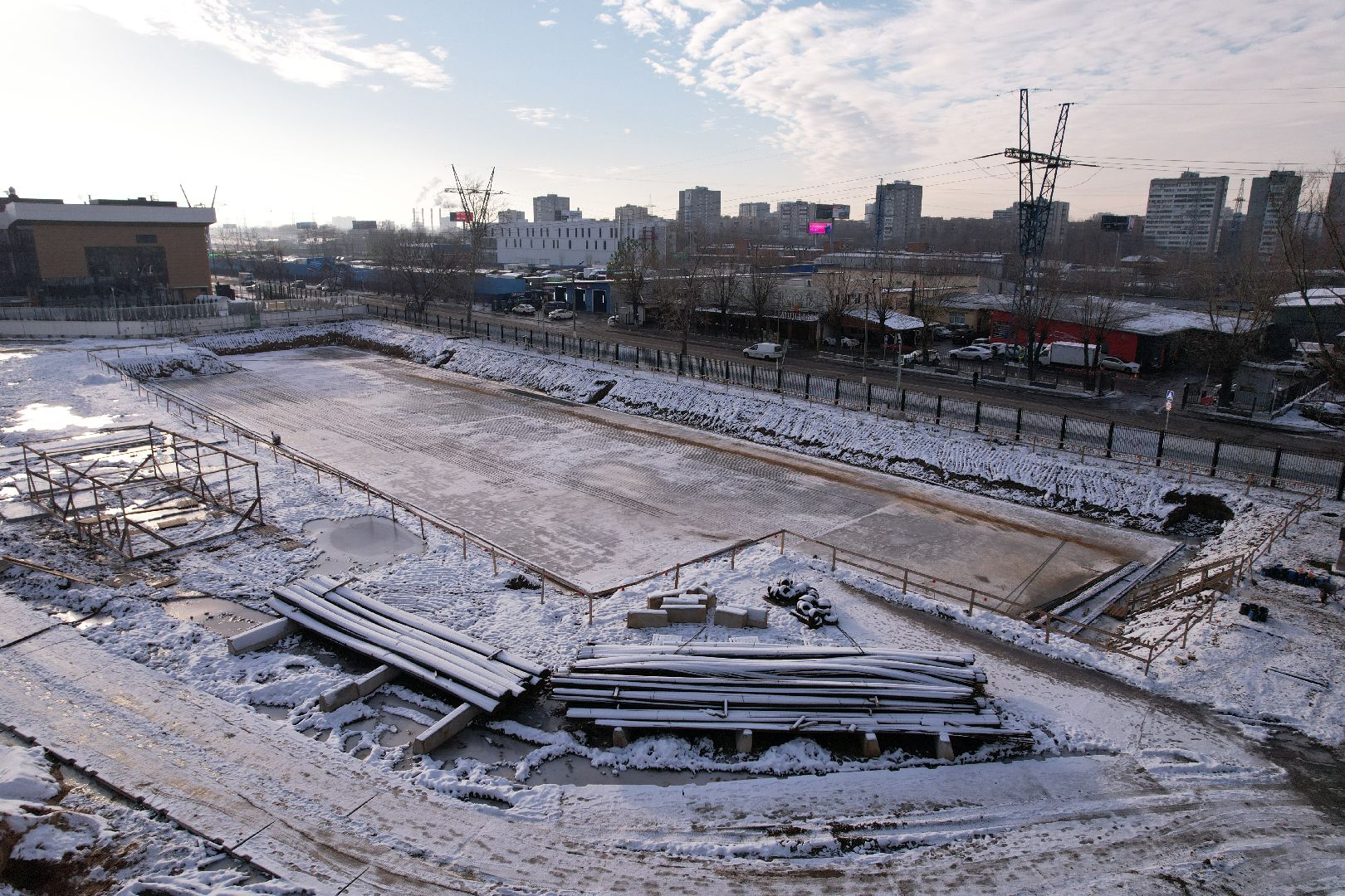 видео с коптера, реутов, спорт, стадион,