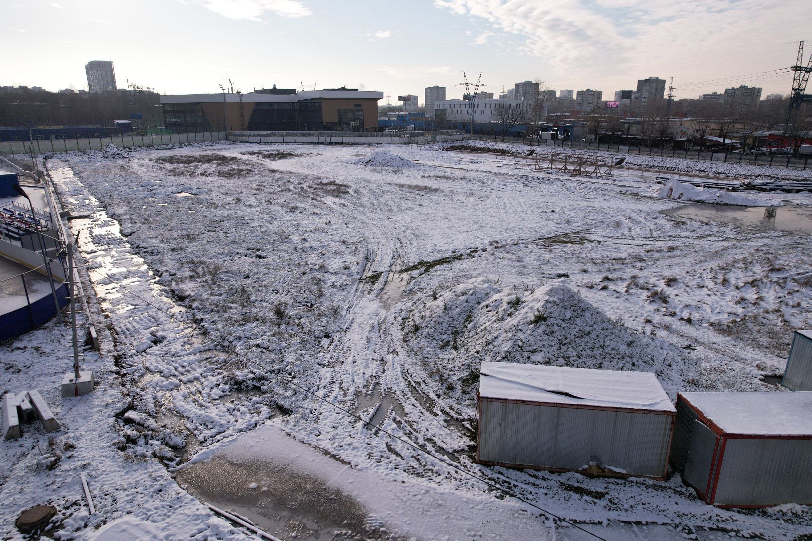 видео с коптера, реутов, спорт, стадион,