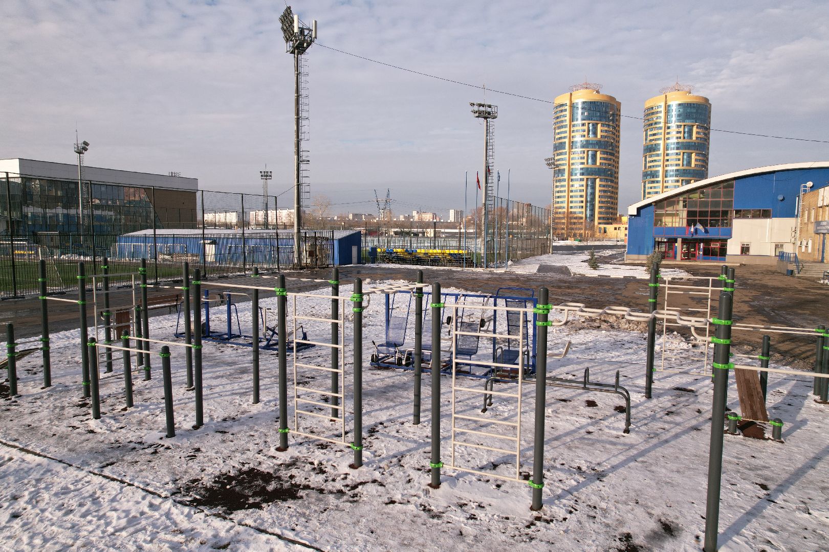 видео с коптера, реутов, спорт, стадион,