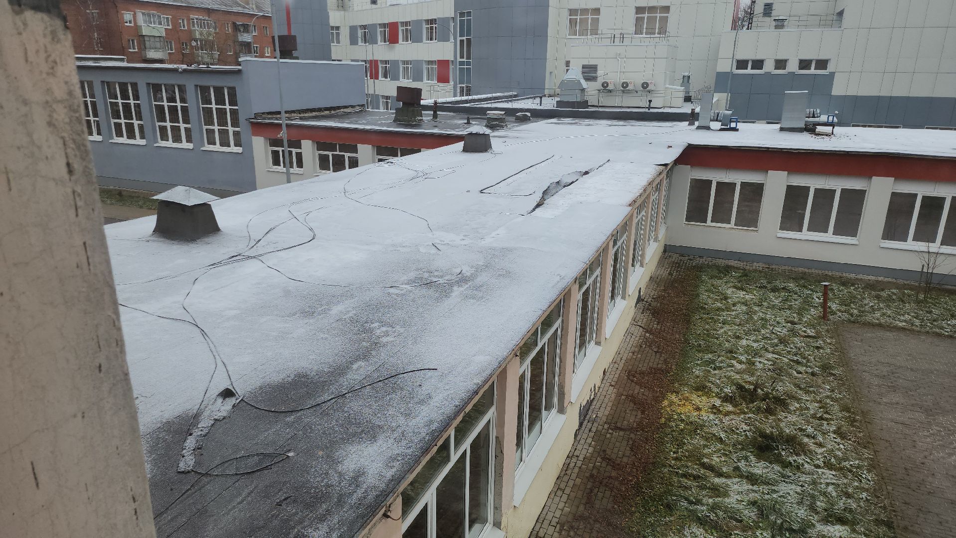 серпухов, подмосковье, капремонт школы, президентская программа, фасад, вертикалки,