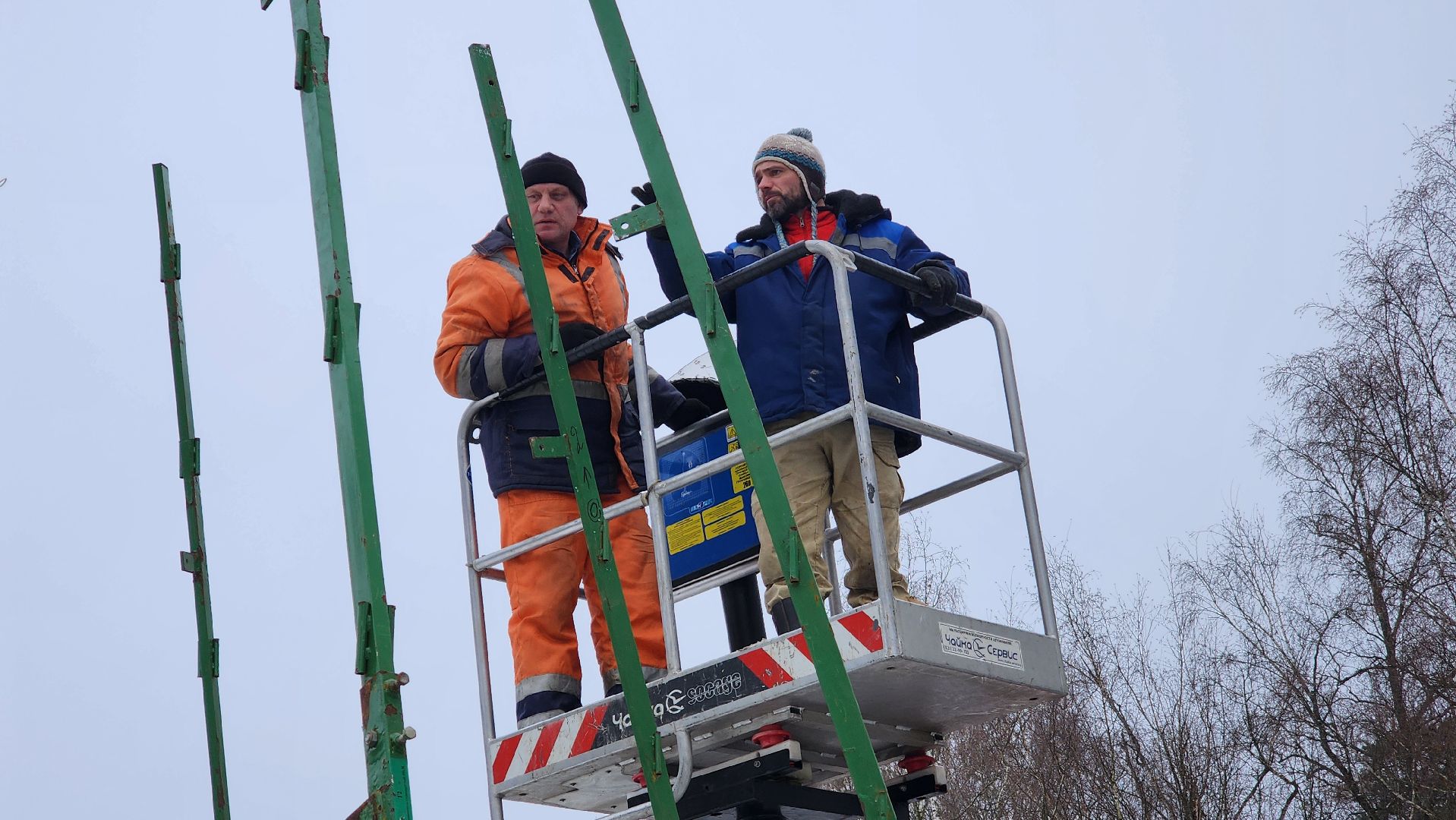 Елка, новый год, Протвино, Комбинат благоустройства, украшение города к новому году, вертикалки,